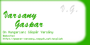 varsany gaspar business card