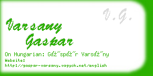 varsany gaspar business card